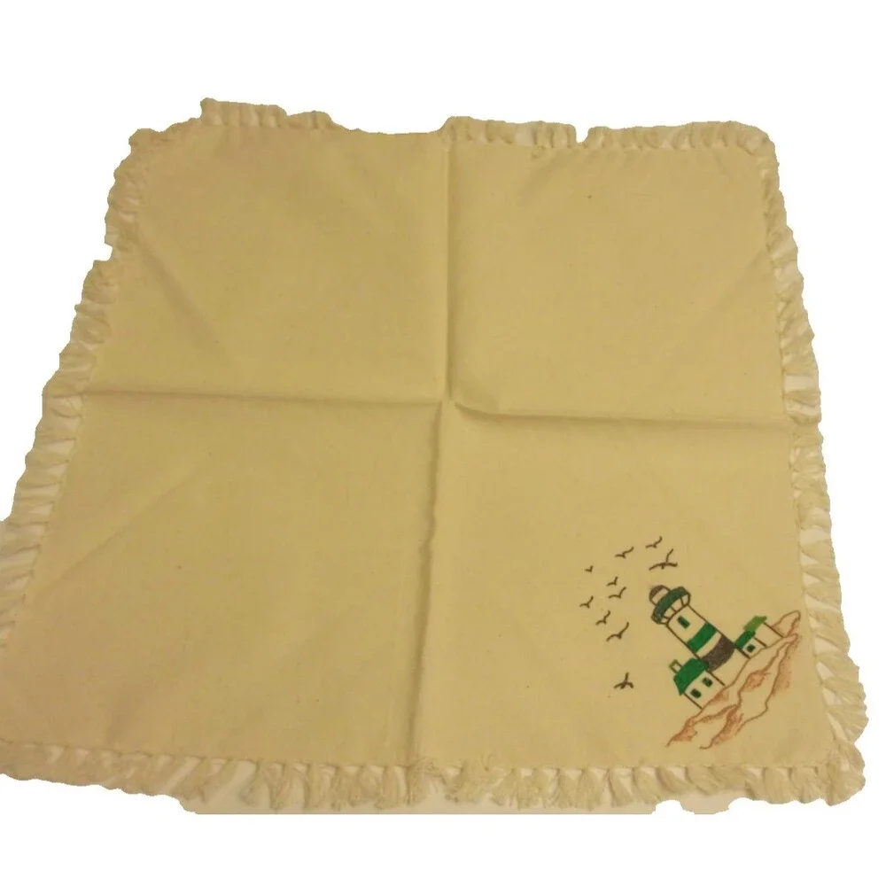 Lighthouse Design Set of 4  Fabric Napkins 17